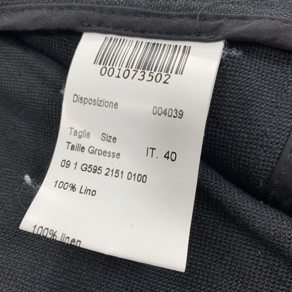Piazza Sempione 100% Linen Lightweight Jacket 40 IT 4 US Small Womens Dark Gray - Picture 4 of 7